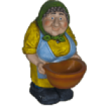 Фигура Бабка с корытом,32х33х50