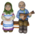 Фигура Бабушка с дедушкой малые,51х25х45 см.