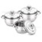 Набор кастрюль 3пр.(d=16 1,3л,d=18 1,6л,d=20 2.2л) для всех плит,кроме ИНДУКЦИИ, нерж.ст.,нрп3-1, шт
