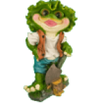 Фигура Лягушка в капустной шляпе,30x50 см