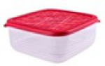 Контейнер квадратный  Flexo 2,7л (красный) с69859, шт