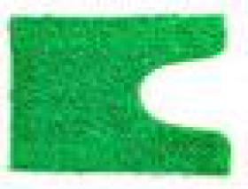 Коврик д/т с вырезом "Макароны" 50*50  Green зеленый 16227, шт