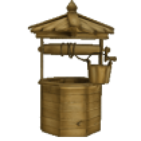 Деревянная цветочница Колодец,115х57х55