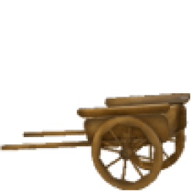 Телега деревянная №2,150х60х62 см