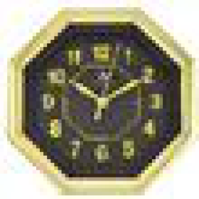 Часы настенные Atlantis TLD-6454 22,9*22,9*4,1см черн/зол 6454чз, шт
