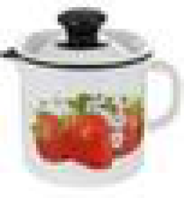 Кружка с носиком эм. 1,0л с/к  с/д белый СА 40204-072/4са  1/9, шт