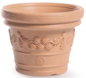 DBDE35-R736 Кашпо Flower pot DECORA - brick Диаметр: 35 смВысота: 28 смОбъем: 15 л