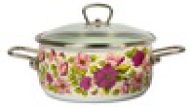 Кастрюля эм. "Violeta"  1,5л. (сфер.бел.)  1SA165S (СТАЛЬЭМАЛЬ) 1/4, шт