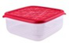 Контейнер квадратный  Flexo 2,7л (красный) с69859, шт