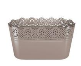 DLAC285-7529U Кашпо LACE - MOCCA ( L - 28.5, W - 13,5, H - 15,5)