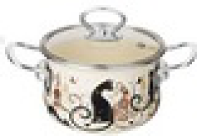 КАСТРЮЛЯ ЭМ. "ПАРИЖСКИЕ КОТЫ" 3,6Л/22*13СМ СО СТЕКЛ.КРЫШКОЙ 915-153, шт