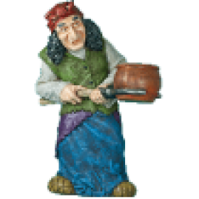 Фигура Баба Яга с горшком,53х43х75 см