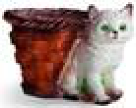 Кашпо "Кошка с корзинкой" гипс (150*210мм) 101, шт