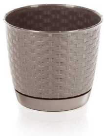 DRLO190-7529U Кашпо RATOLLA round - mocca (d - 19, h -16,5, v - 2,8)