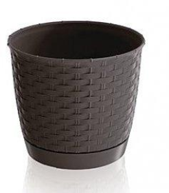 DRLO220-440U Кашпо RATOLLA round - umber (d - 22, h -19,5, v - 4,2)