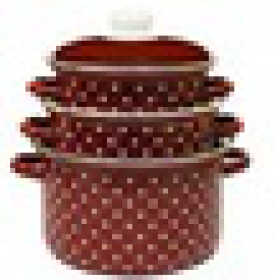 Набор кастрюль цилиндр. 3пр. "ГОРОХ" 2-3144/6 (2,0/3,0/4,0л)  (Магнитогорск)  1/1, шт