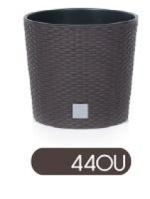 DRTUS250L-440U Кашпо por RATO ROUND - UMBER , Диаметр: 25 смВысота: 22,4 смОбъем: 8,7 л