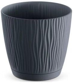 DSY240P-S433 Горшок д/цветов Sandy P  с поддоном (комплект) anthracite Диаметр: 23,9 см