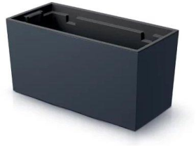 DUC400-433 Кашпо Flower pot URBI CASE BETON EFFECT антрацит , Длина: 39,5 смШирина: 18,5 смВысота: 19,5 см
