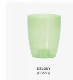 DUOW130T-CG55G Кашпо COUBI - ZELONY TRANSPARENTNY