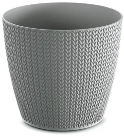 DWH260-405 Горшок д/цветов WHEATY stone gray , Диаметр: 25,8 смВысота: 22,9 смОбъем: 9 л