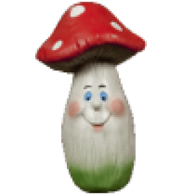 Фигура Гриб - мухомор с рожицей,20 х10 см
