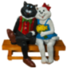 Фигура Два кота на лавочке,30х35х17