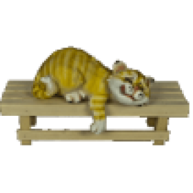 Фигура Кот спящий на лавочке,37х21х16