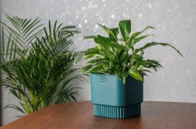 Бостон квадрат VipSet 5,5 л изумруд Горшок с дренажной системой