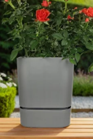Горшок Квадрат Гранд 1.5л серый-муссон