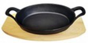 Сковорода порц чугун 30,5см овал с 2руч на подставке TM MY REAL IRON COOK  MC2214W, шт
