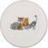 "ОЗОРНЫЕ КОТЫ" ТАРЕЛКА ДЕСЕРТНАЯ 19*19*2СМ Б/У 1/64, шт