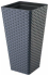 FP 3910 Кашпо "RATTANA SLIM square" 2 в 1антрац (014)(с технол горшком) W -39х39 H-75 L- 77,5/15,96л
