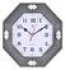 Часы настенные Atlantis TLD-6052 серый, шт