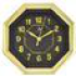 Часы настенные Atlantis TLD-6454 22,9*22,9*4,1см черн/зол 6454чз, шт