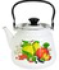 Чайник эм. конич. 3,5л с мет. дужкой СА белый 43504-132/6-у4са, шт