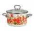 Кастрюля эм. "Lilianna"  4,0л. (цилиндр.)  1SD205S (СТАЛЬЭМАЛЬ) 1/4, шт
