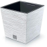 DFS240-S449 Кашпо Flower pot Furu Square Low-white Длина: 24 смШирина: 24 смВысота: 23,5 смОбъем: 10 л