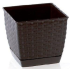 DRLK190-440U Кашпо RATOLLA square - umbra (L*W*H - 19*19 *15,9, V - 3,8)