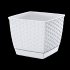 DRLK190-S449 Кашпо RATOLLA square - bialy (L*W*H - 19*19 *15,9, V - 3,8)