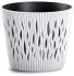 DSR190-S449  Горшок д/цветов  Sandy round white + технол-й горшок (комплект) Диаметр: 18,9 смВысота: 16,5 смОбъем: 3 л