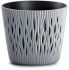 DSR260-405U  Горшок д/цветов  Sandy round stone gray+ технол-й горшок (комплект) Диаметр: 26,2 смВысота: 22,2 смОбъем: 7,9 л
