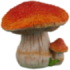 Фигура Два гриба с красной шапкой,20х17 см