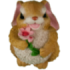 Фигура Заяц с цветком,24х15 см