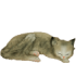 Фигура Кошка спящая пушистая,12х36 см