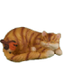 Фигура Кошка спящая с птичкой,13х29 см