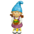 Фигура Девочка в шапке гнома,13х15х31 см